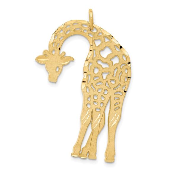 14k Yellow Gold Giraffe Charm - Picture 1 of 4